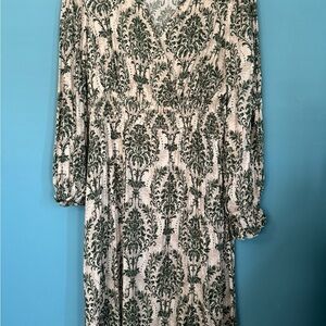 Cupshe Green and Cream Long Sleeve Dress, Never worn